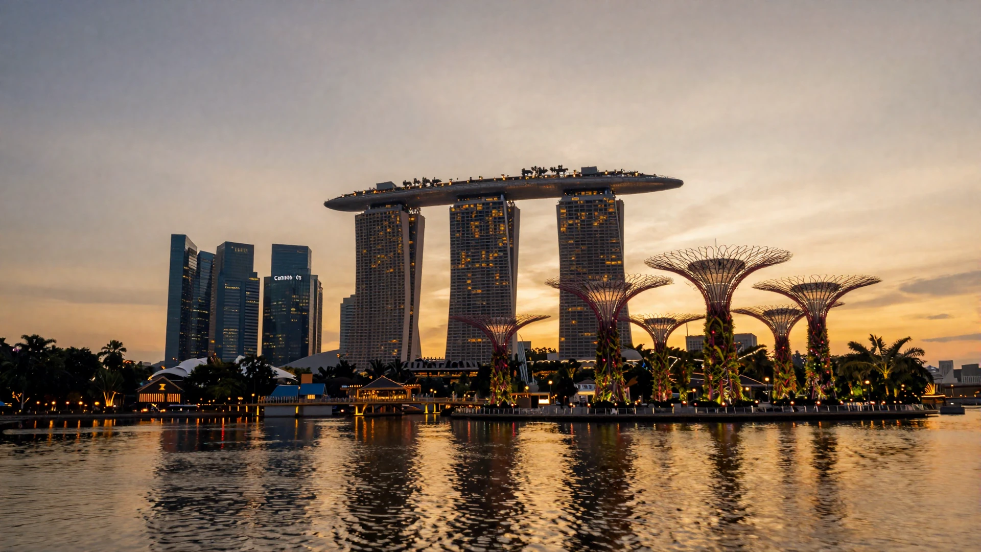 Singapore Marina Bay Sands skyline at golden hour for Singaporean women dating