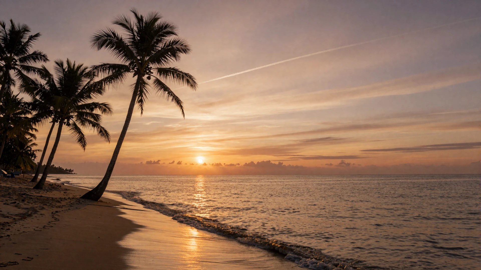 Sunset over the Pacific Ocean symbolizing long-distance love between Western men and Asian women