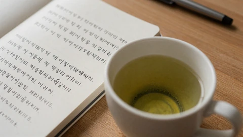 Notebook with Asian language phrases for learning partner's language