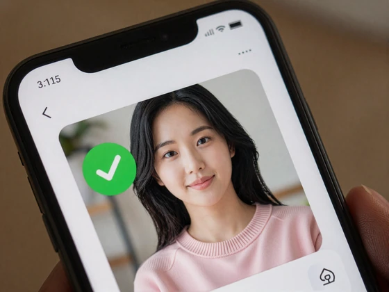 Verified dating profile of a Korean woman displayed on smartphone